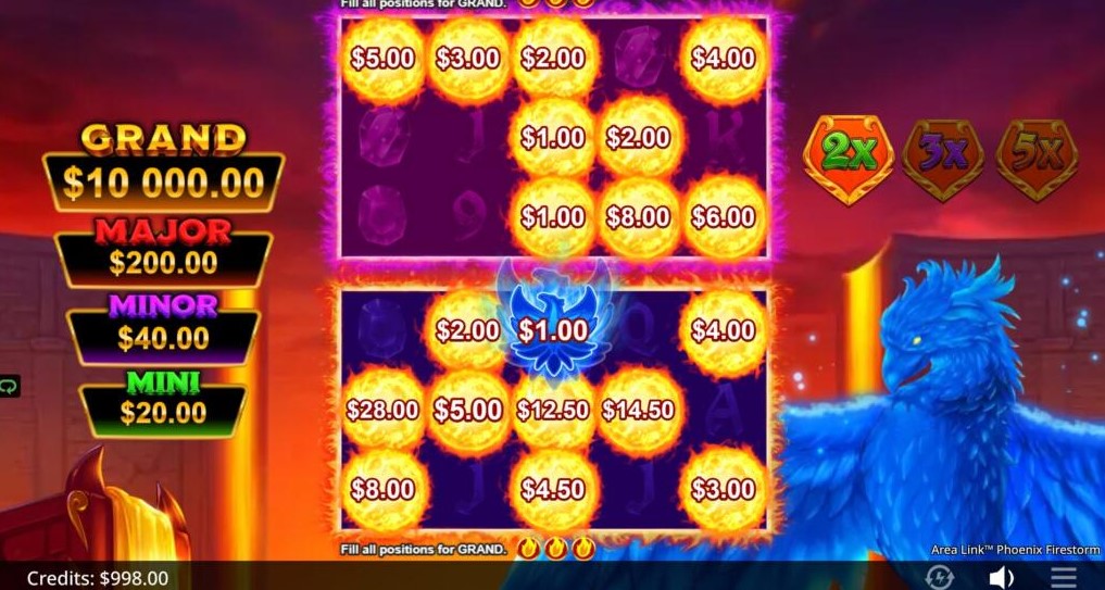 Area Link Phoenix Firestorm slot game review